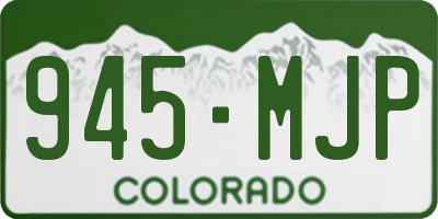 CO license plate 945MJP
