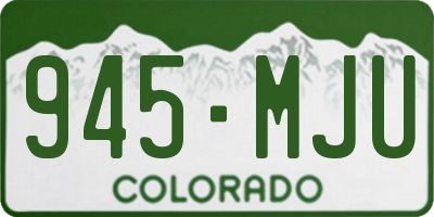 CO license plate 945MJU