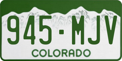 CO license plate 945MJV