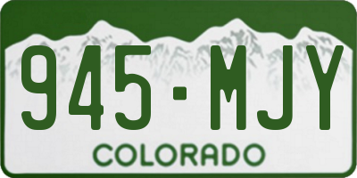 CO license plate 945MJY