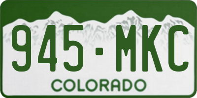 CO license plate 945MKC