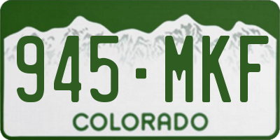 CO license plate 945MKF