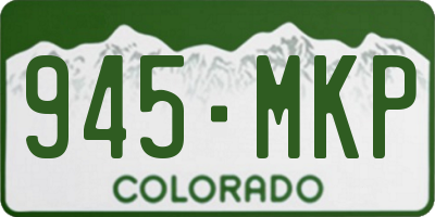 CO license plate 945MKP