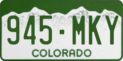 CO license plate 945MKY