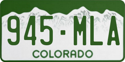 CO license plate 945MLA
