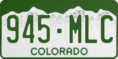 CO license plate 945MLC