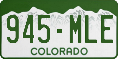 CO license plate 945MLE