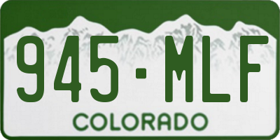 CO license plate 945MLF
