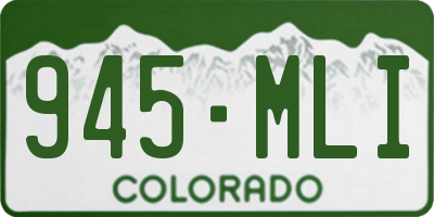 CO license plate 945MLI