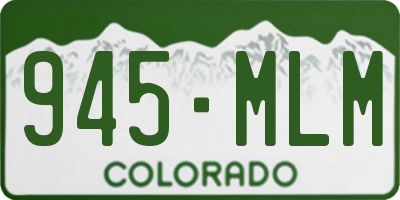 CO license plate 945MLM