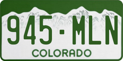 CO license plate 945MLN