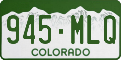 CO license plate 945MLQ