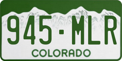 CO license plate 945MLR