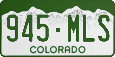CO license plate 945MLS