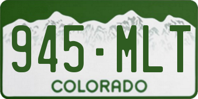 CO license plate 945MLT