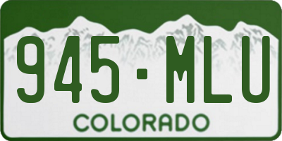 CO license plate 945MLU