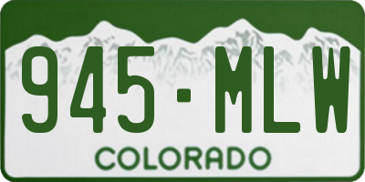 CO license plate 945MLW