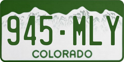 CO license plate 945MLY