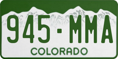 CO license plate 945MMA