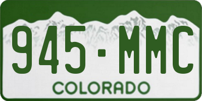 CO license plate 945MMC
