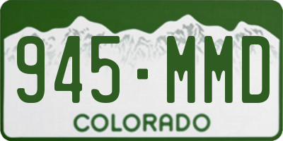 CO license plate 945MMD