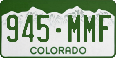 CO license plate 945MMF