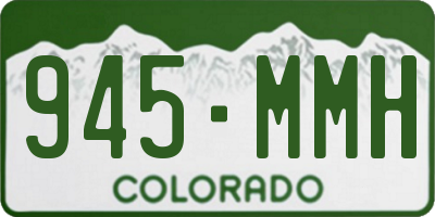 CO license plate 945MMH