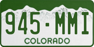 CO license plate 945MMI