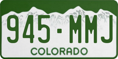 CO license plate 945MMJ