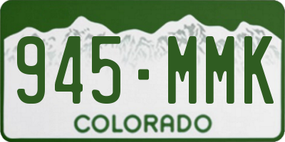 CO license plate 945MMK