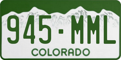 CO license plate 945MML