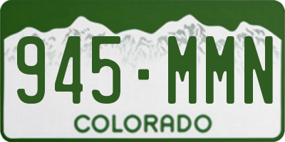 CO license plate 945MMN