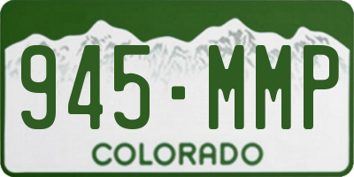 CO license plate 945MMP