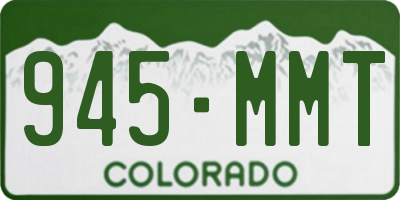 CO license plate 945MMT