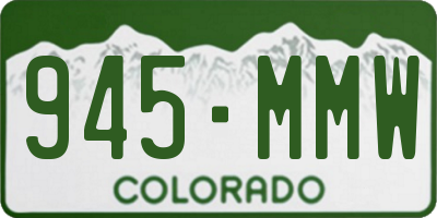 CO license plate 945MMW