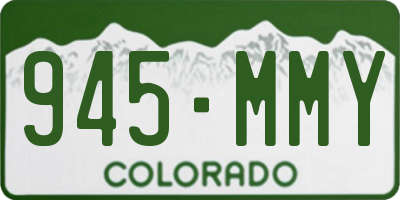 CO license plate 945MMY