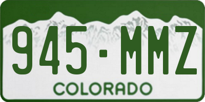 CO license plate 945MMZ