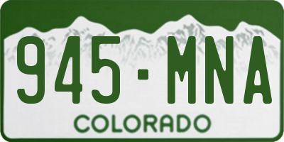 CO license plate 945MNA