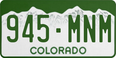 CO license plate 945MNM