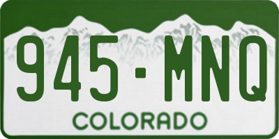 CO license plate 945MNQ
