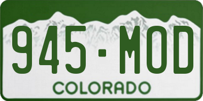 CO license plate 945MOD