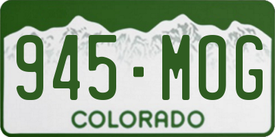 CO license plate 945MOG