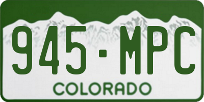 CO license plate 945MPC