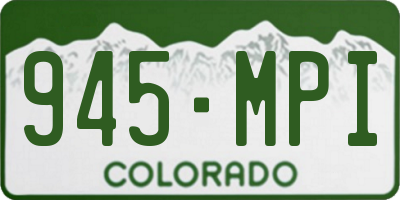 CO license plate 945MPI