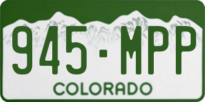 CO license plate 945MPP