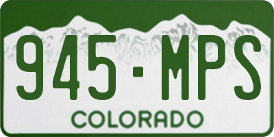 CO license plate 945MPS