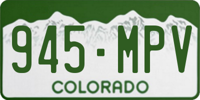 CO license plate 945MPV