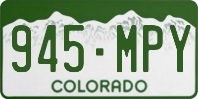 CO license plate 945MPY