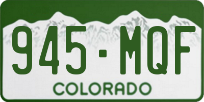 CO license plate 945MQF