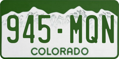 CO license plate 945MQN